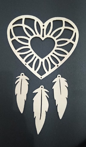 Acchiappasogni cuore legno - cuore,