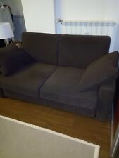 divano letto 2 posti come nuovo CONFALONE, testa di moro, sfoderabile 