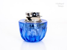 Blue Faceted Art Glass Table