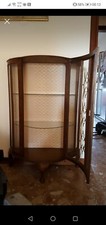 Vetrina Mezzaluna  con vetro decori in oro stile inglese Anni 30/40