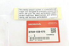 HONDA ADESIVO AVVERTENZA