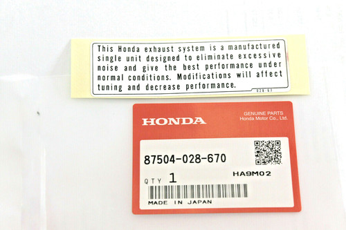 Honda adesivo avvertenza - adesivo,