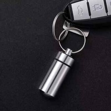 PORTA PILLOLE Pasticche PASTIGLIE ALLUMINIO GRIGIO ARGENTO SETTIMANALE Medicine