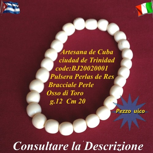 Bracciale perle osso - di, toro