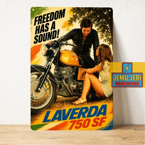 Insegna moto metallo 8x12 - moto,