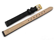 Cinturino Rolex Pelle Coccodrillo Nero 10/8mm Fibbia Ardiglione Elegante Donna