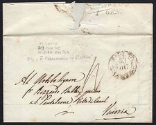PREFILATELICA LOMBARDO VENETO 1842 da Milano a Venezia