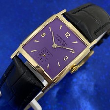 Splendido quadrante viola WITTNAUER LONGINES uomo vintage anni '50 revisionato e GARANZIA