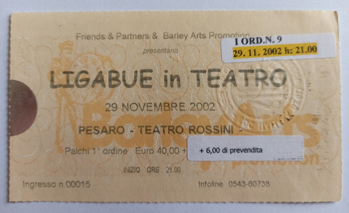 Ligabue biglietto concerto - ligabue,