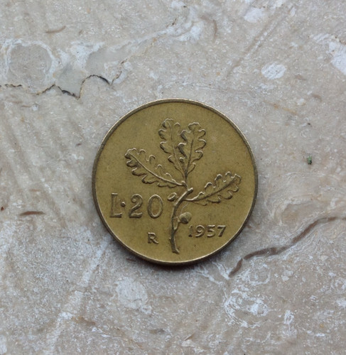 Lire 1957 quercia italia - 20,
