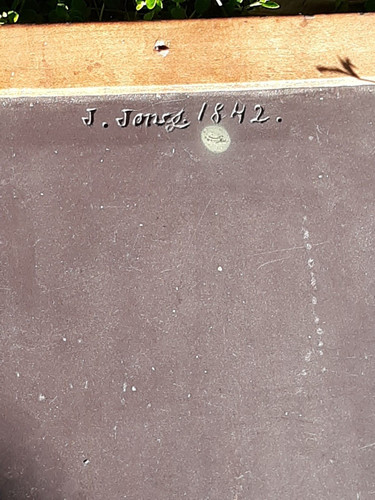 Antica tavola gesso ardesia