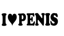 I LOVE PENIS - DECALCOMANIA