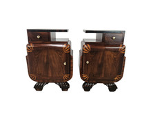 Comodini Art Decò  in mogano e acero rosa | Comodini anni '40 | Comodini antichi