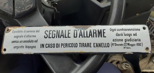Targa smaltata primi anni - targa,