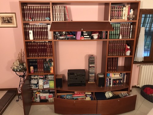 Libreria impiallacciata - impiallacciata, di