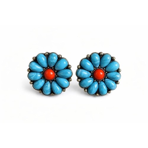Orecchini vintage fiore clip - fiore,