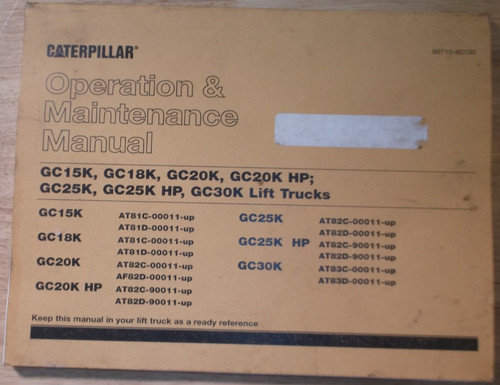 Caterpillar gc15k gc18k - gc15k,