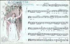 cc3 cartolina napoli a picciotta canzoni napoletane edizione bideri scoppetta