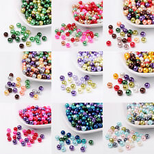 1 Sacchetto Perline Vetro Perlato Colore Misto 6mm, Foro: 1mm; circa 200pz/sacchetto