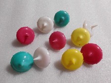 10 pezzi piccole trottole plastica vintage anni 60 giocattolo epoca italiano