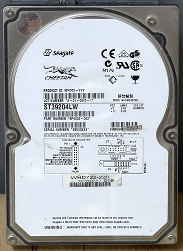 Seagate cheetah 18xl pin - cheetah,