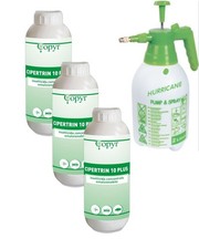 Copyr l CIPERTRIN 10 plus- Kit Insetticida: Nebulizzatore Pressione + 3pz da 1lt