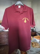 Polo maglia Vigili del Fuoco firefighters shirt burgundy amaranto chest 48 cm