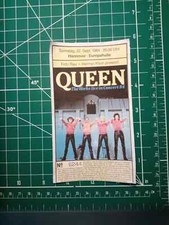RISTAMPA / RIPRODUZIONE - biglietto volantino tour THE QUEEN FREDDIE MERCURY 
