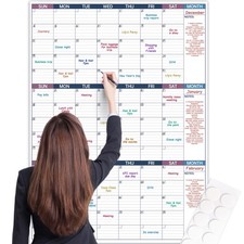 Calendario de pared de borrado