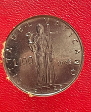 Moneta CITTA' DEL VATICANO 100 Lire Paolo VI 1963 FDC