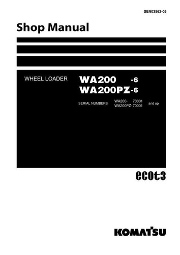 Komatsu wa200 wa200pz 6 - wa200-6,, wa200pz-6