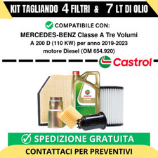 Tagliando per MERCEDES-BENZ Classe A Tre Volumi A 200 D 110 kw - 7 Lt di Cast...