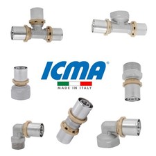 RACCORDI A PRESSARE PINZARE Icma PER TUBO MULTISTRATO ACQUA 16  TH-U-T