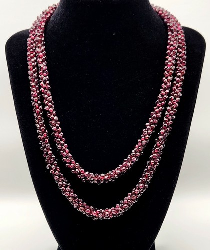 Collana vintage granato - vintage, 36"