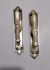 (COPPIA) Di Maniglie Cremonese In Ottone Per Balcone O Finestra Restaurate