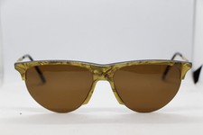 Vogue Vintage Sunglasses ALOISE W6 Brown Gold Round with Brown Lenses w332