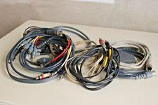 Lotto di 11 vecchi cavi audio di vario tipo RCA, DIN, Scart