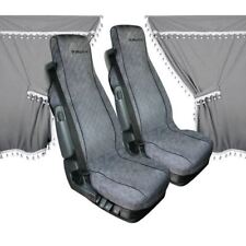 Set tende cabina + coprisedili MELISSA in microfibra grigio per Iveco Stralis