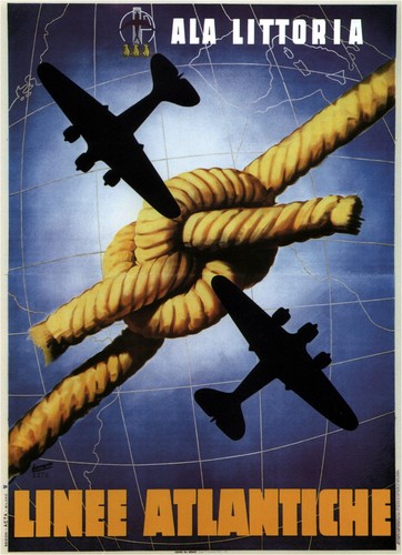 Poster ala littoria linee - littoria,