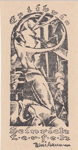 Exlibris bookplate litografia - exlibris,