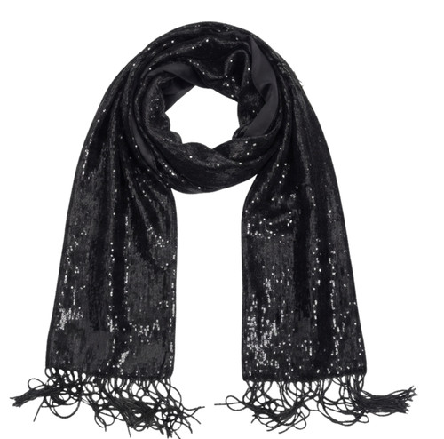 Sciarpa seta mini paillettes