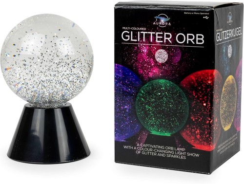Lampada sfera glitter cambia