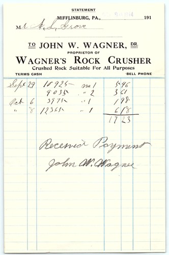 1914 wagner rock crusher - wagner's,
