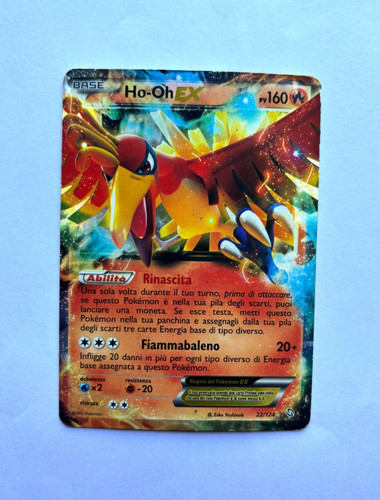 Carta pokemon 22 124 - carta, ho-oh
