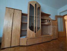 mobile soggiorno moderno usato come nuovo legno color beige ante vetro doppia.