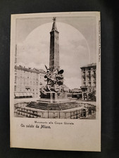 MILANO SALUTO MONUMENTO ALLE CINQUE GIORNATE FINE 800 PIAZZA ITALIA G. GRANDI