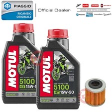 KIT TAGLIANDO 2 LT OLIO MOTUL 15W50 + FILTRO OLIO PIAGGIO BEVERLY 350 2012