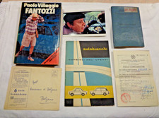 LOTTO CARTACEO DOCUMENTI AUTOBIANCHI BIANCHINA LIBRO FANTOZZI FOTO AUTOGRAFATA