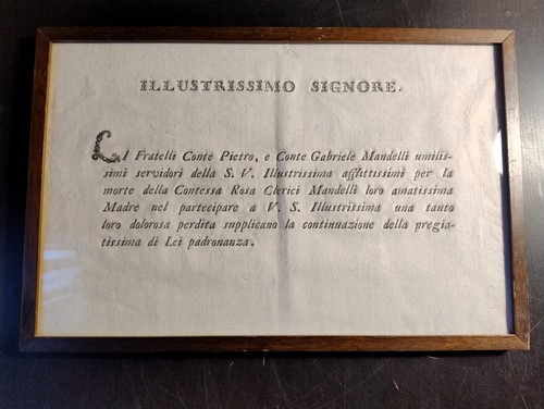 Quadro condoglianze padronanza