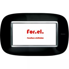 BTicino Axolute HB4804NR Placca 4 Moduli - NERO